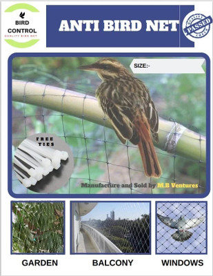 I Geon Nylon Child Protection Net/Balcony /Bird Net/Monkey W-12PLY H(10FTX30FT) (WIGHT) Bird Net(White)