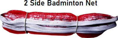 Monika Sports 2 Side (Tape) Nylon Badminton Net(Red)