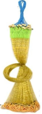 PURKAIT FISHNET 1.5 FINGER 35mm GILLNET LEAD SINKER,HEIGHT 3.5F, UP LENGHT 50F, DOWN 100F Fishing Net(Yellow, Blue)