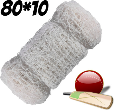 I2SERVICES Premium Nylon Cricket Net – Built for Training & Long-Term Use (80*10 Ft) Cricket Net(White)