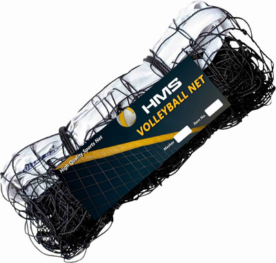HMS VB-360N Nylon Standard Size Net with One Side Tape for Training, Practice&Fun Volleyball Net(Black)