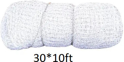 Pashchayate Cricket Net 30*10ft, Durable Premium Quality Training Net Cricket Net(White)