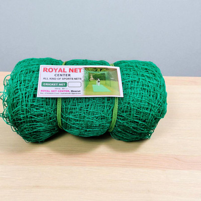 ROYALNETCENTER 50x10 Feet Cricket Practice & Boundary Safety Net Cricket Net(Green)