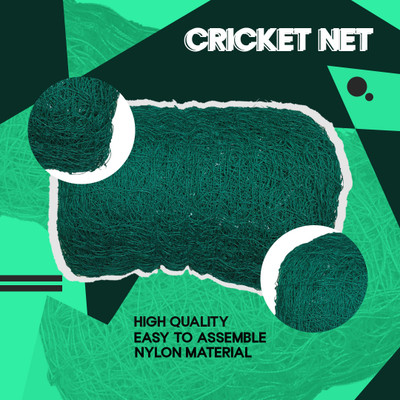 Dabodiya Cricket Tenacious Net 30x10 Feet Cricket Net(Green)