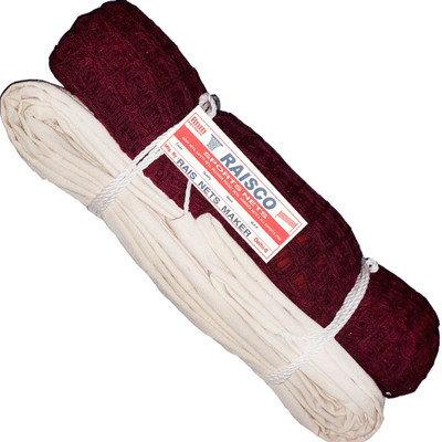 RAISCO Size 20x2.2 Foot Heavy Cotton Maroon Color Badminton Net(Maroon)