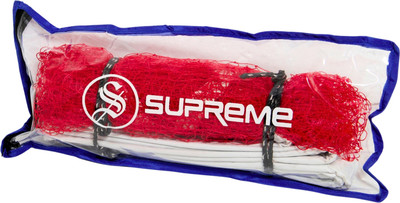 Supreme Badminton Net Nylon For Regular Play 4 Side Tape(Pack Of 1) Badminton Net(Red)