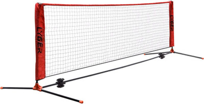 LYGER Portable Mini Tennis Net, Outdoor, With Foldable Stand Pole With Carry Bag Tennis Net(Maroon)