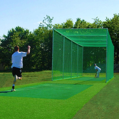 ROYALNETCENTER 50x10 Feet Cricket Practice & Boundary Safety Net Cricket Net(Green)