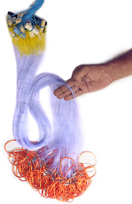 YASHNET GILLNET 2.5 FINGER MALAI DORI GILLNET 55MM HOLE SIZE Fishing Net(Multicolor)
