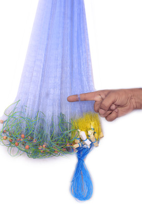 YASHNET 1 FINGER GILLNET 25MM MESH SIZE 50 FEET LENGTH GILLNET Fishing Net(Multicolor)