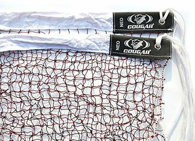 COUGAR Neo Badminton Net Made of Heavy Duty Nylon Material Interlock on 3 Sides Badminton Net(Maroon)