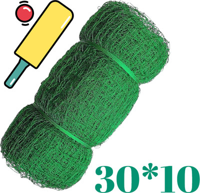 I2SERVICES Heavy-Duty Nylon Cricket Net – Ideal for Practice & Boundaries (30*10 Ft) Cricket Net(Green)