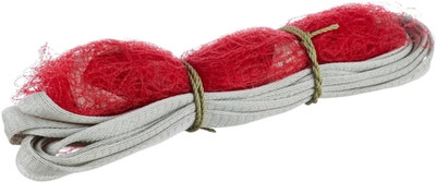 BMS Sports Sports Nylon Badminton Net Single side niwar Tape for Practice Red Badminton Net Badminton Net(Red)