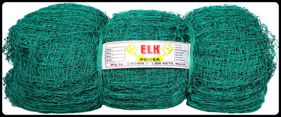 Acronet Nylon Material Ready Made With Roof Covered 50X12X15 Foot Practice-N Cricket Net(Green)
