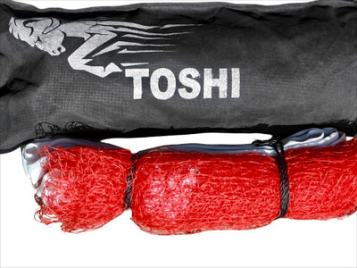 Toshi BADMINTON NET( RED KNOTTED) Badminton Net(Red)