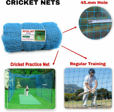 RoyalNet 100x10 Blue cricket Practice Net Boundary Ground Net Cricket Net(Blue)