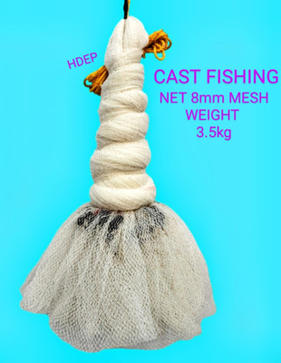 FARUK FISHING CAST NET 8mm, 3.5kg (WHITE) Fishing Net(White)