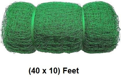 VASUENT ERPRISESIN Nylon 40x10 Feet Ground Boundary And Practice Cricket Net WITH INTER LOCK Cricket Net(Green)