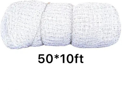Pashchayate Cricket Net 50*10ft, Durable Premium Quality Training Net Cricket Net(White)