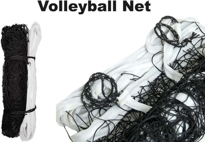 VICTORY Volleyball Net Heavy Duty Machine Made Nylon (4 Side Tetron Tape) Net Volleyball Volleyball Net(Black)
