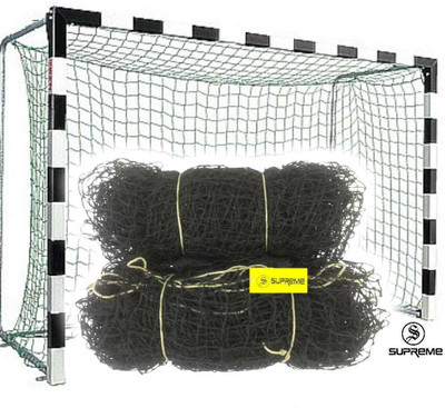 Supreme Handball Net-02 (Black) All Double Heavy Machine Made (Pack Of 1 Pair) Handball Net(Black)