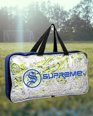 Supreme Football Net Nylon_2XP(Heavy) UV Treated (Pack Of 1 Pair) Football Net(White)