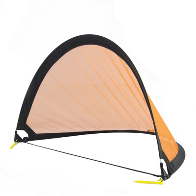 IRIS Portable Popup Soccer Goal with Carry Bag, Long Lasting Durable Frame Football Net(Orange, Black)