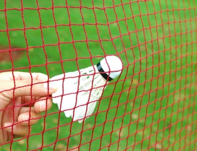 KUBER INDUSTRIES Badminton Net for Tournament, Sports Coaching, Indoor, Outdoor (Wine Red) Badminton Net(Red)