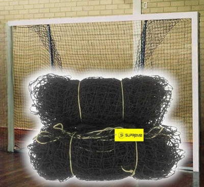 Supreme Futsul Net-02 (Black) All Double Heavy Machine Made.(Pack of 1 Pair) Football Net(Black)