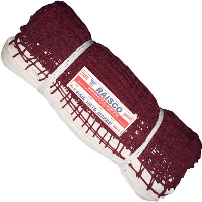 RAISCO 42x2.2 Foot Cotton Nylon Long Ball Badminton Net(Maroon, Brown)
