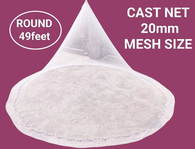 PURKAIT FISHNET CAST NET 20mm 4.2kg(WHITE) Fishing Net(White)