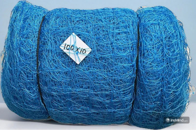 Acronet Cricket Net Batting Practice Size Blue 90*10 Feet Roof not included Cricket Net(Blue)