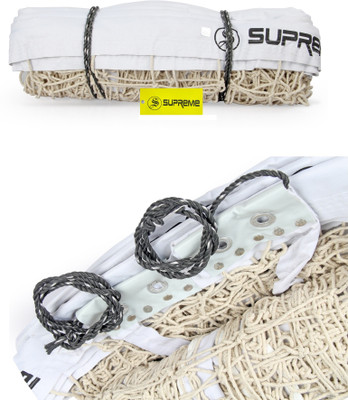 Supreme Volleyball Net Cotton (Ace) Tournament Qlty. (Pack of 01) Volleyball Net(White)