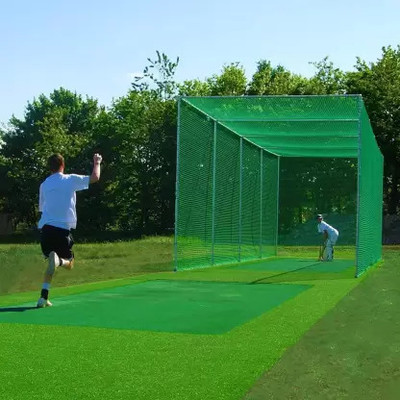 Pashchayate Durable Training Net, Sports Nets Cricket Batting Practice Net 100*10 ft Cricket Net(Green)