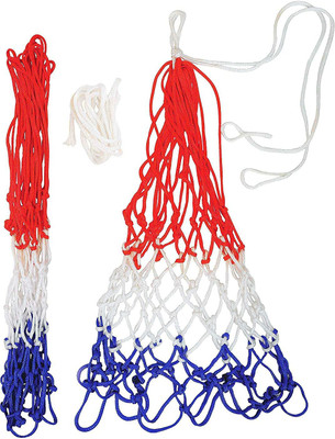 Swikaar Basketball Net 2 PCS Outdoor/Indoor Net (12 Loops) (Red+White+Blue) BBN2 Basketball Net(Multicolor)