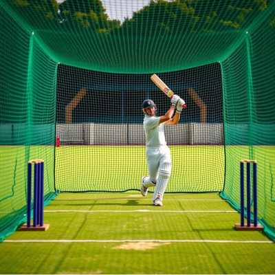 SRNextGenSportX 100x10 Feet Nylon cricket prectice net , Thickness 1.5mm Cricket Net(Green)