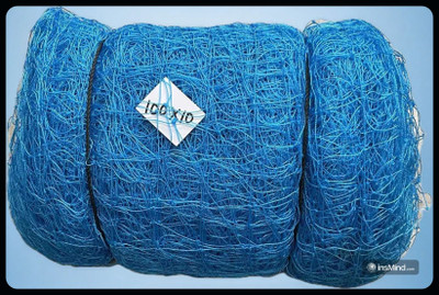 Acronet Cricket Practice/Football Sports Ground Net Safety net Size 80X10-(blue)-N Cricket Net(Blue)