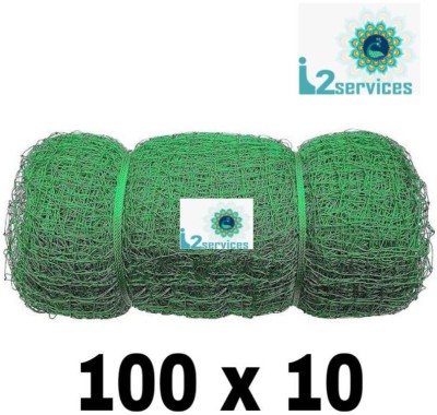 ITWOSERVICES 100X10 NYLON HDPE Cricket Net(Green)