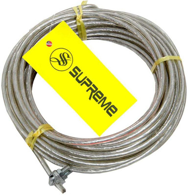 Supreme Volleyball Net Wire 5MM Thickness PVC Coated Iron Wire Heavy Duty. Volleyball Net(White)