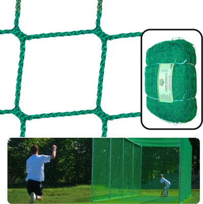 Zain Sports Nylon 15x100 Feet Ground Boundary And Practice Cricket Net(Green)