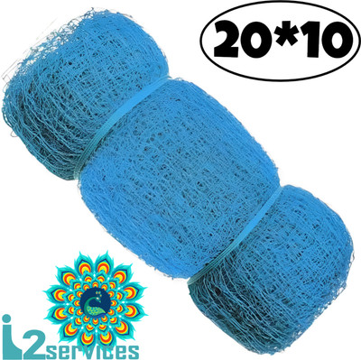 I2SERVICES Cricket Practice & Boundary Net – Durable Nylon Net for Training – (20*10 Ft) Cricket Net(Blue)