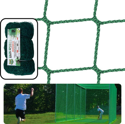 Zain Sports 10x20Ft. Batting Practice Nets 0.75mm-Thickness Sports Net Barrier Cricket Net(Green)