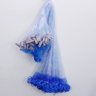 YASHNET 4 FINGER GILLNET 023/80MM BLUE HEIGHT 5FT LENGHT 50FT Fishing Net(Multicolor)