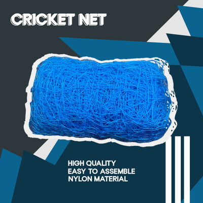 clickon Nylon 12x100 Feet Ground Boundary And Practice NET Cricket Net (Blue) Cricket Net(Blue)