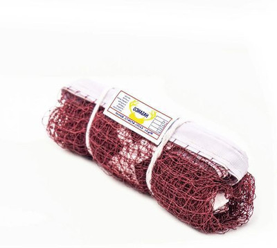 Acronet RNew_33x3 Feet Nylon Material Badminton Net-N Volleyball Net(Maroon)