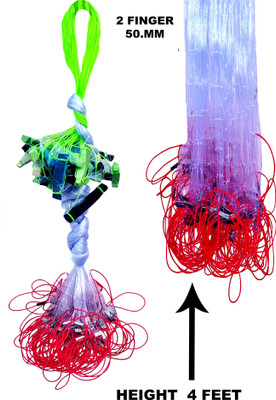 YASHNET GILLNET 2 FINGER 50.MM SHISHAJAAL Fishing Net(Multicolor)