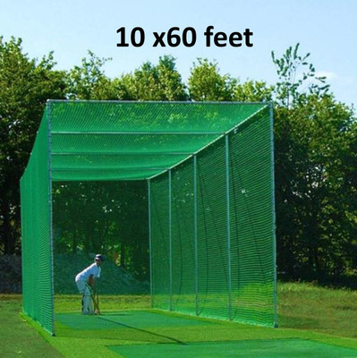 blumax Cricket Practice Net – 60 × 10 ft (Green) – Heavy Duty Nylon Cricket Net(Green)