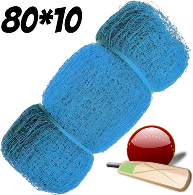 I2SERVICES Cricket Practice Net | Heavy-Duty Nylon Boundary Net – (80*10 Ft) Cricket Net(Blue)