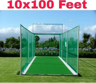 HT TREADERS Nylon Cricket prectice net (10x100) feet thickness 1.5mm Cricket Net(Green)