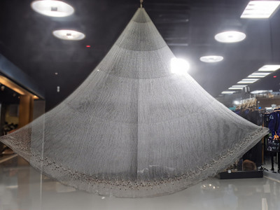 Das Departmental Store Cast Net, Wt:-2.5 Kg, Length:-10 feet, Hole:-1 Sq. Cm, Thread Thickness:-1.5 mm Fishing Net(White)